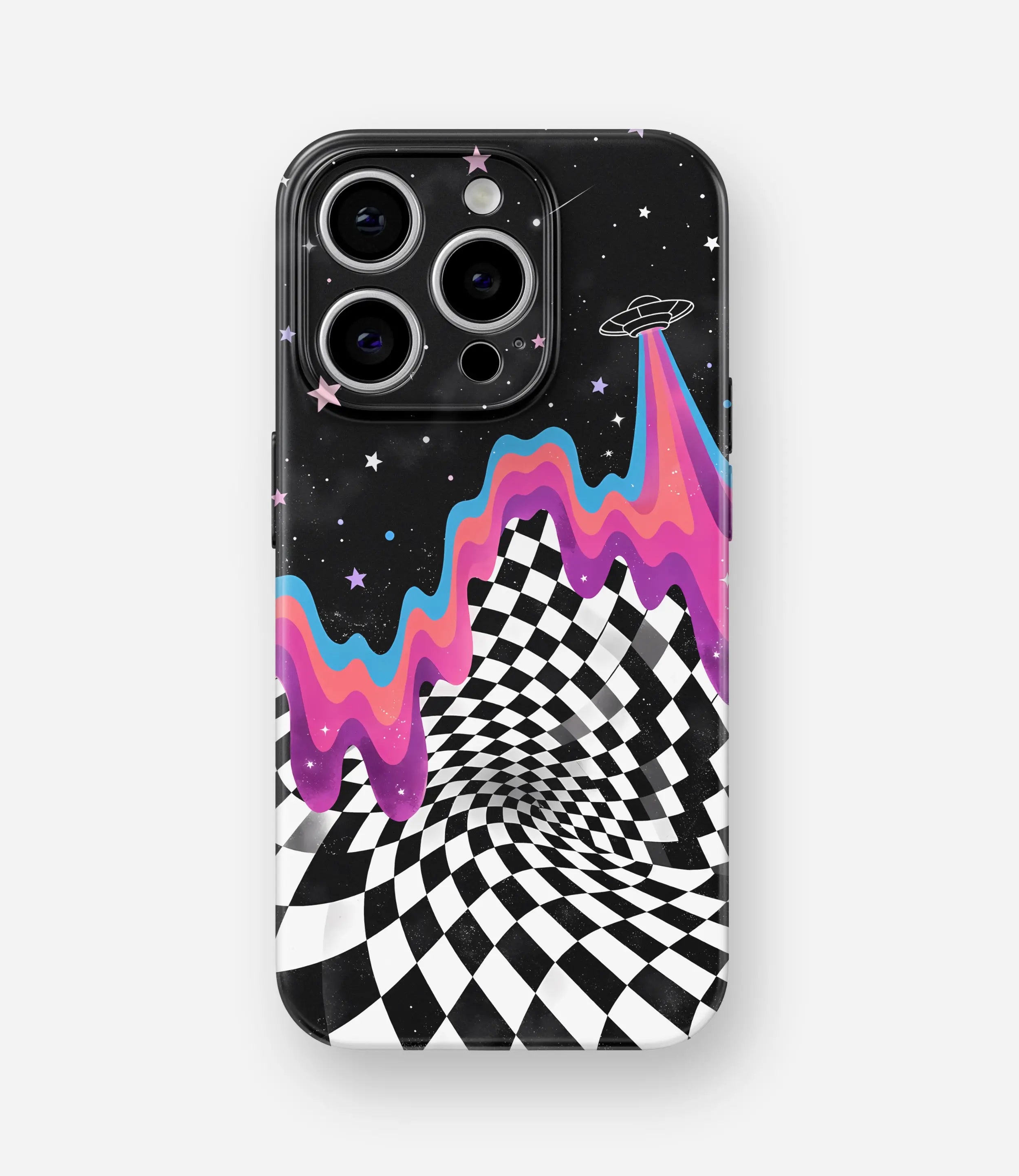 Psychedelic Space Checker Glossy Hard Case