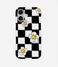 Load image into Gallery viewer, Black & White Daisy Checkered Print Case