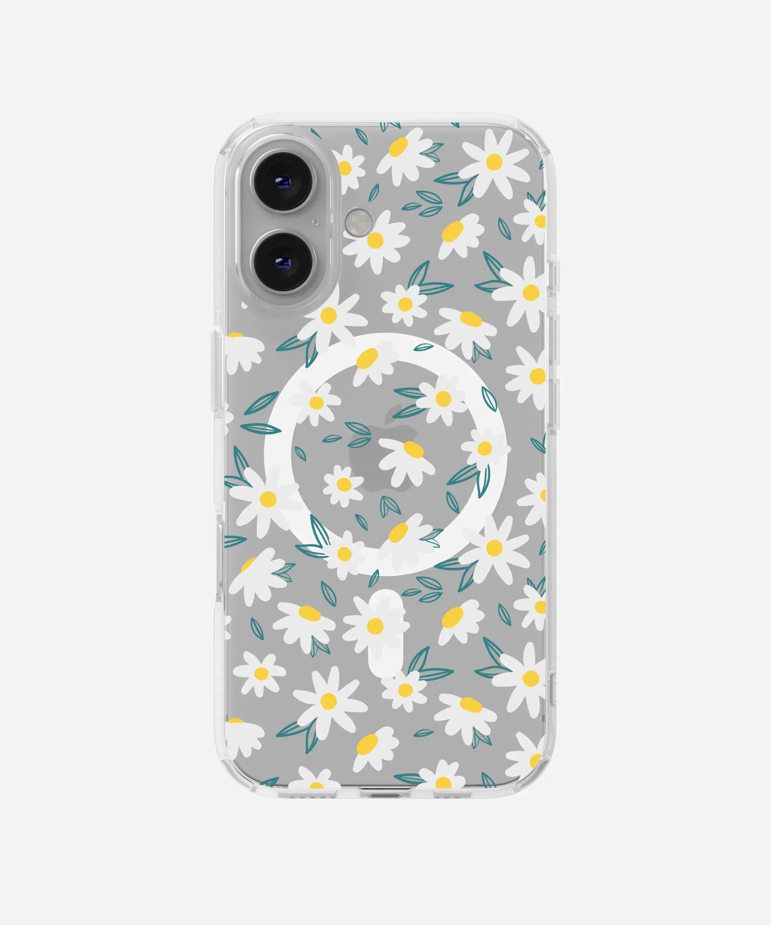 White Daisy Clear Magsafe Clear Phone Case
