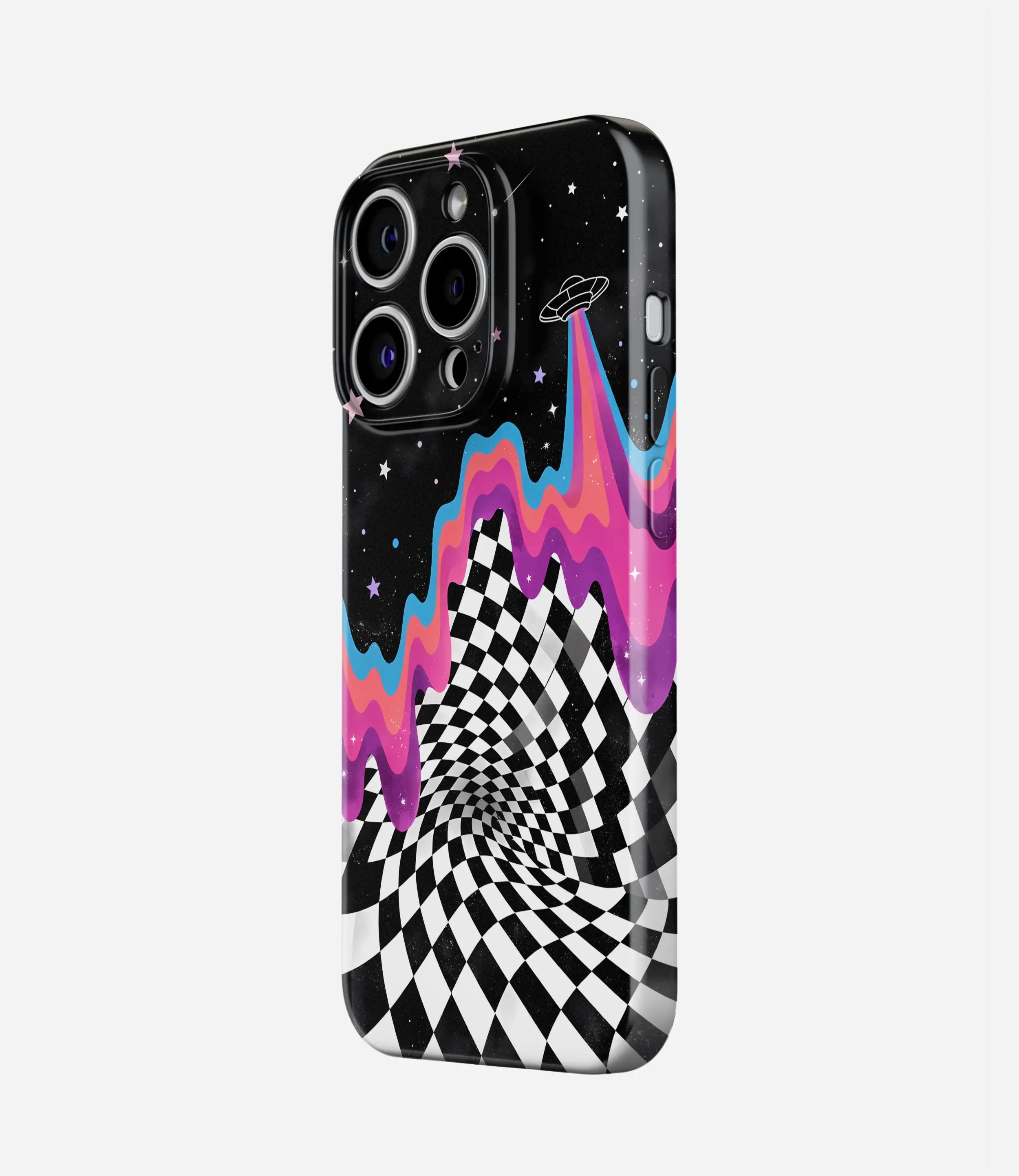 Psychedelic Space Checker Glossy Hard Case