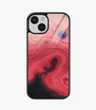 Load image into Gallery viewer, Vivid Burgundy Marble Glass Phone Case