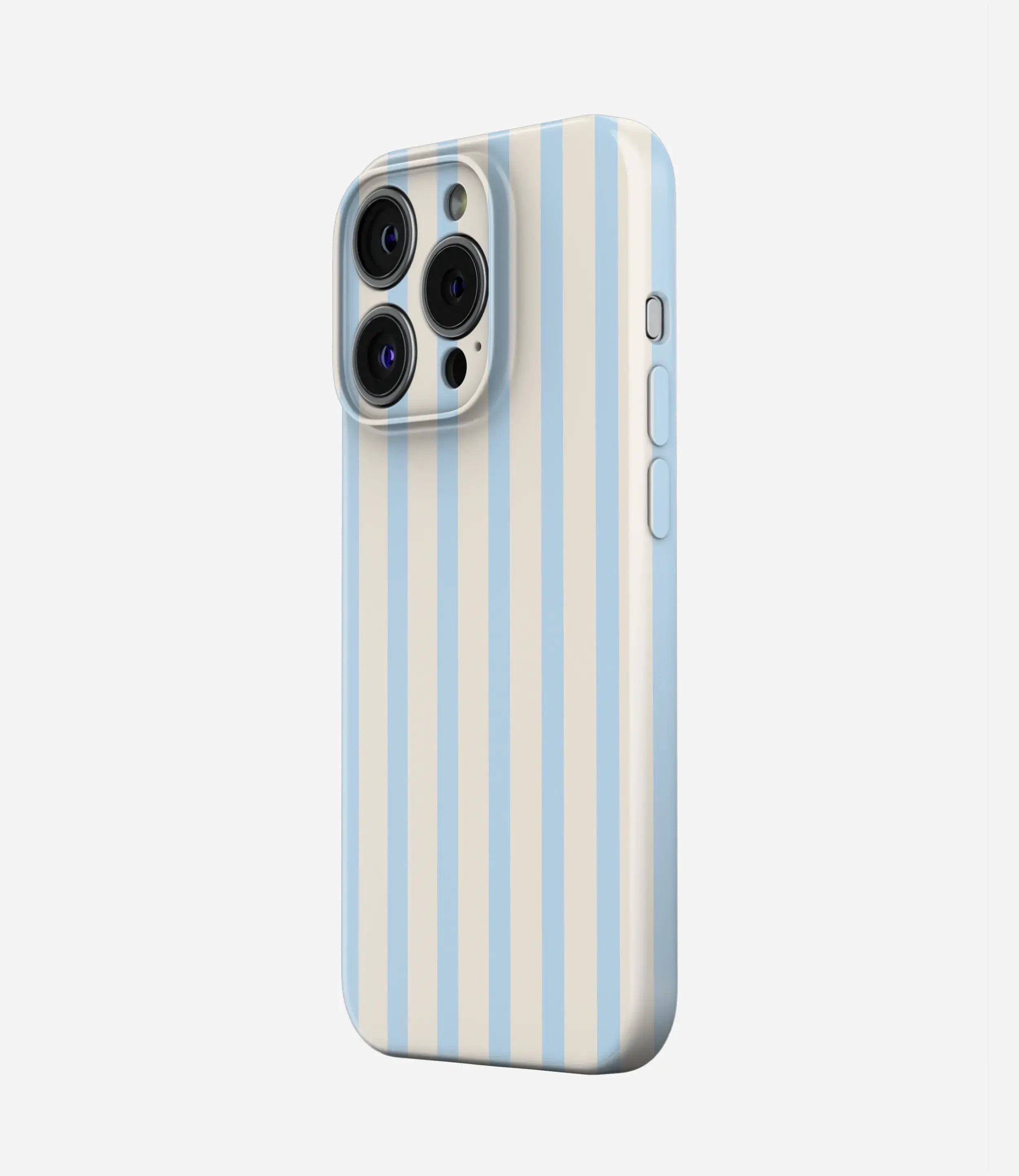 Coastal Blue Stripes Glossy Hard Case