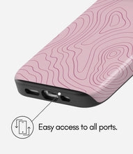 Load image into Gallery viewer, Blush Topo Lines Glossy Armoured Case