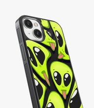 Load image into Gallery viewer, Crazy Alien Glass Phone Case