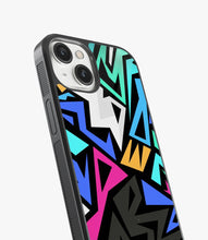 Load image into Gallery viewer, Abstract Colorful Geometric Pattern Glass Case