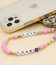 Load image into Gallery viewer, Cute Love - Evil Eye Beaded Phone Charm