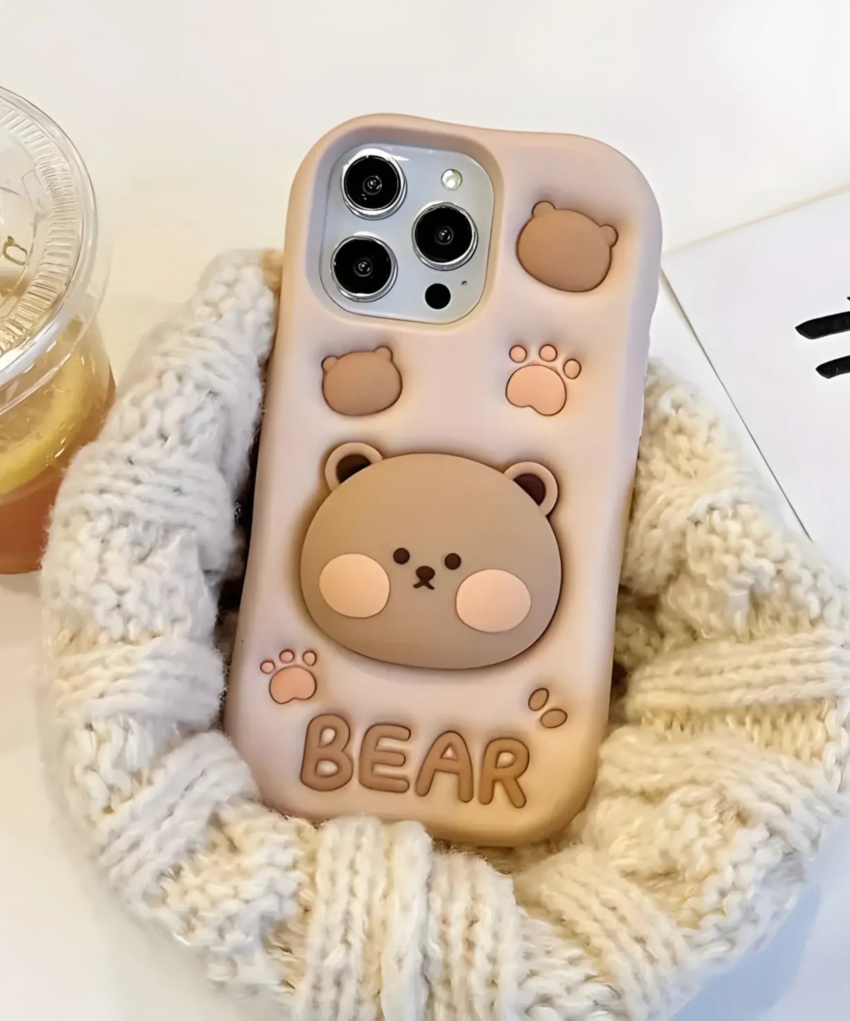 Cute Bear Soft Silicone Phone Case