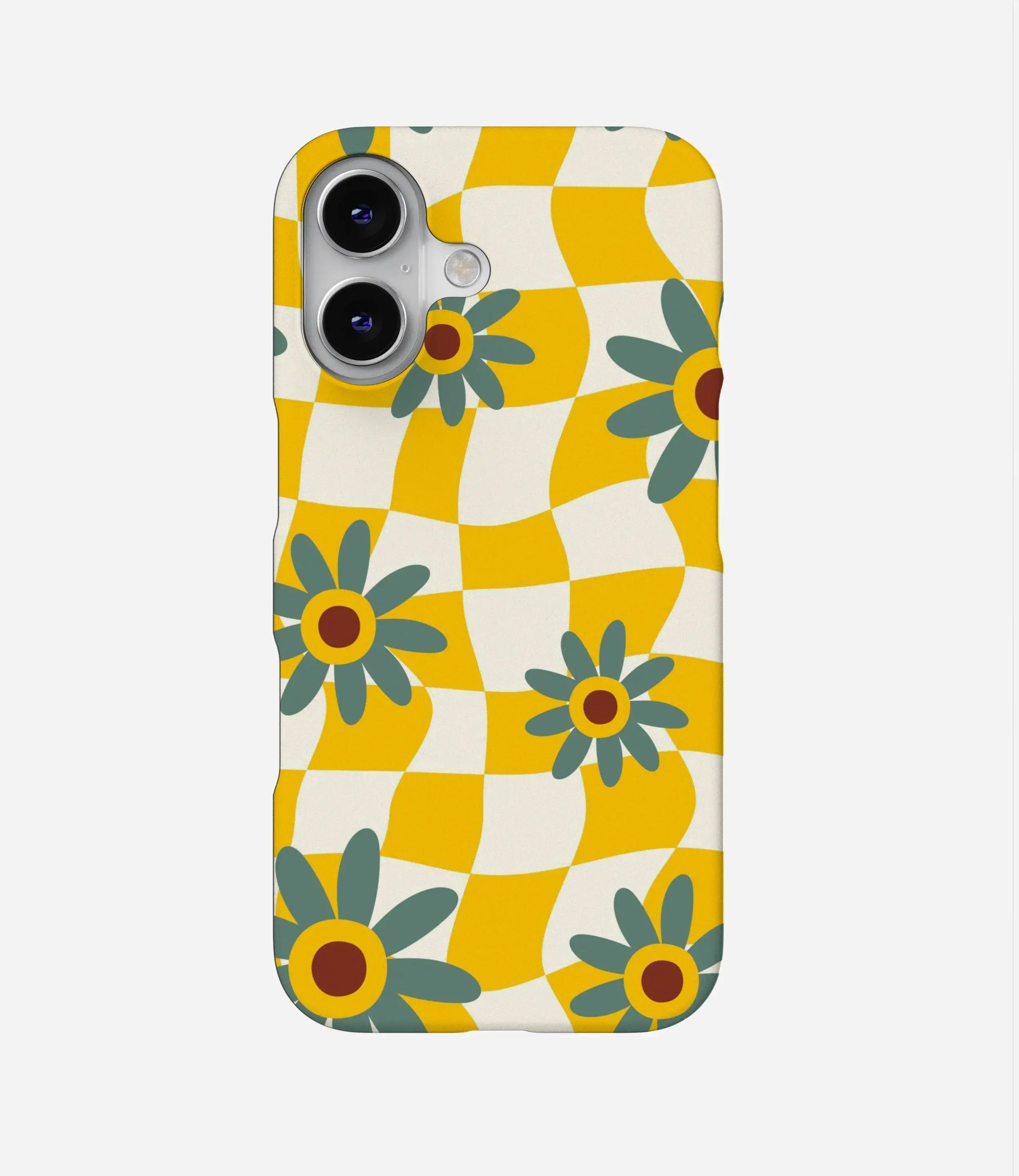 Vintage Groovy Floral Checkered Case