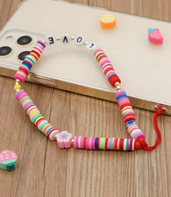 Load image into Gallery viewer, Multicolor Love Beaded Phone Charm