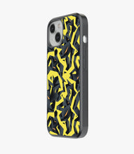 Load image into Gallery viewer, Black Yellow Camo Glass Case