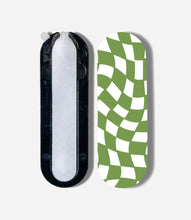 Load image into Gallery viewer, Forest Green Checkered Print Pop Slider