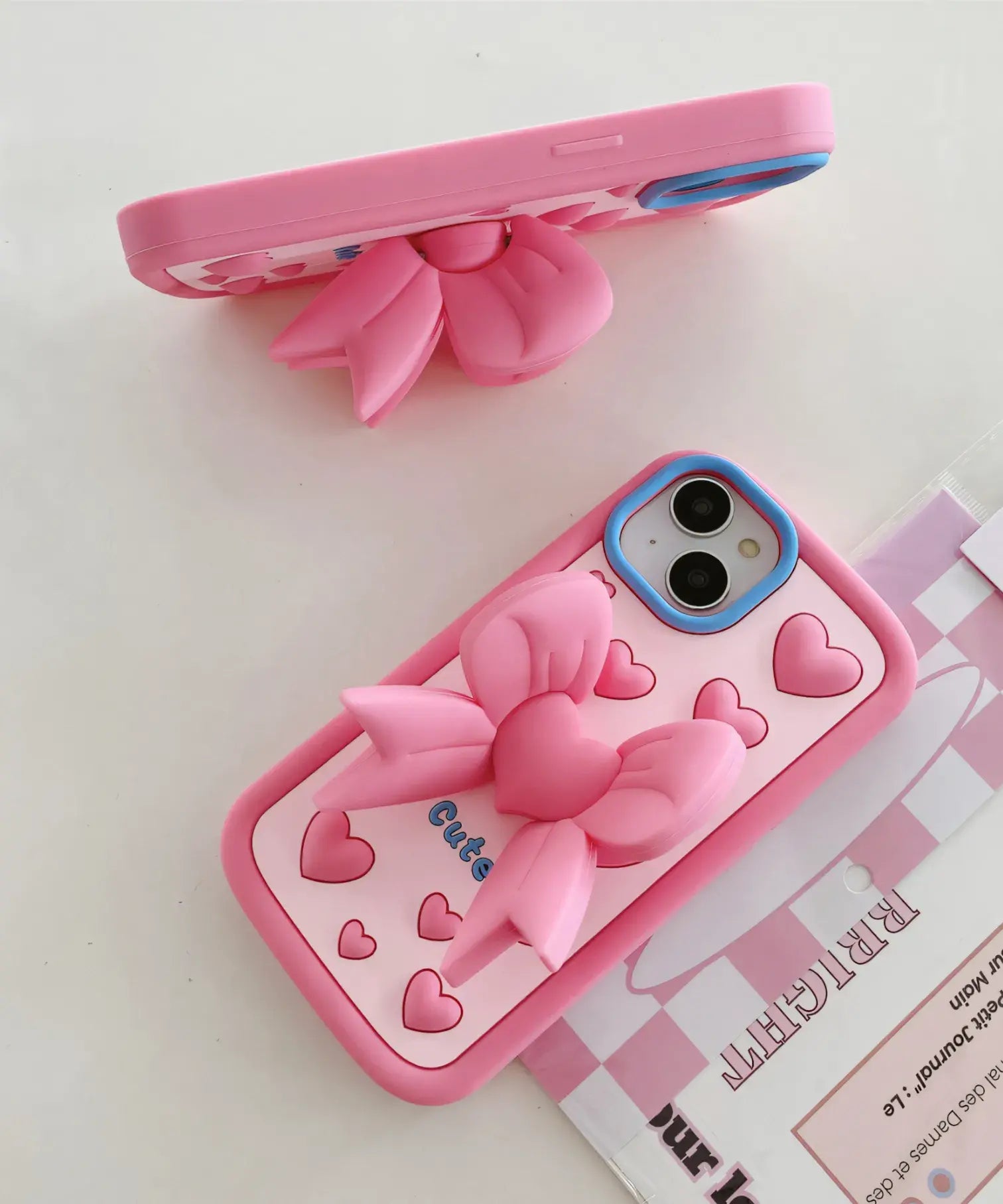 Pastel Cute Bow Soft Silicone Phone Case