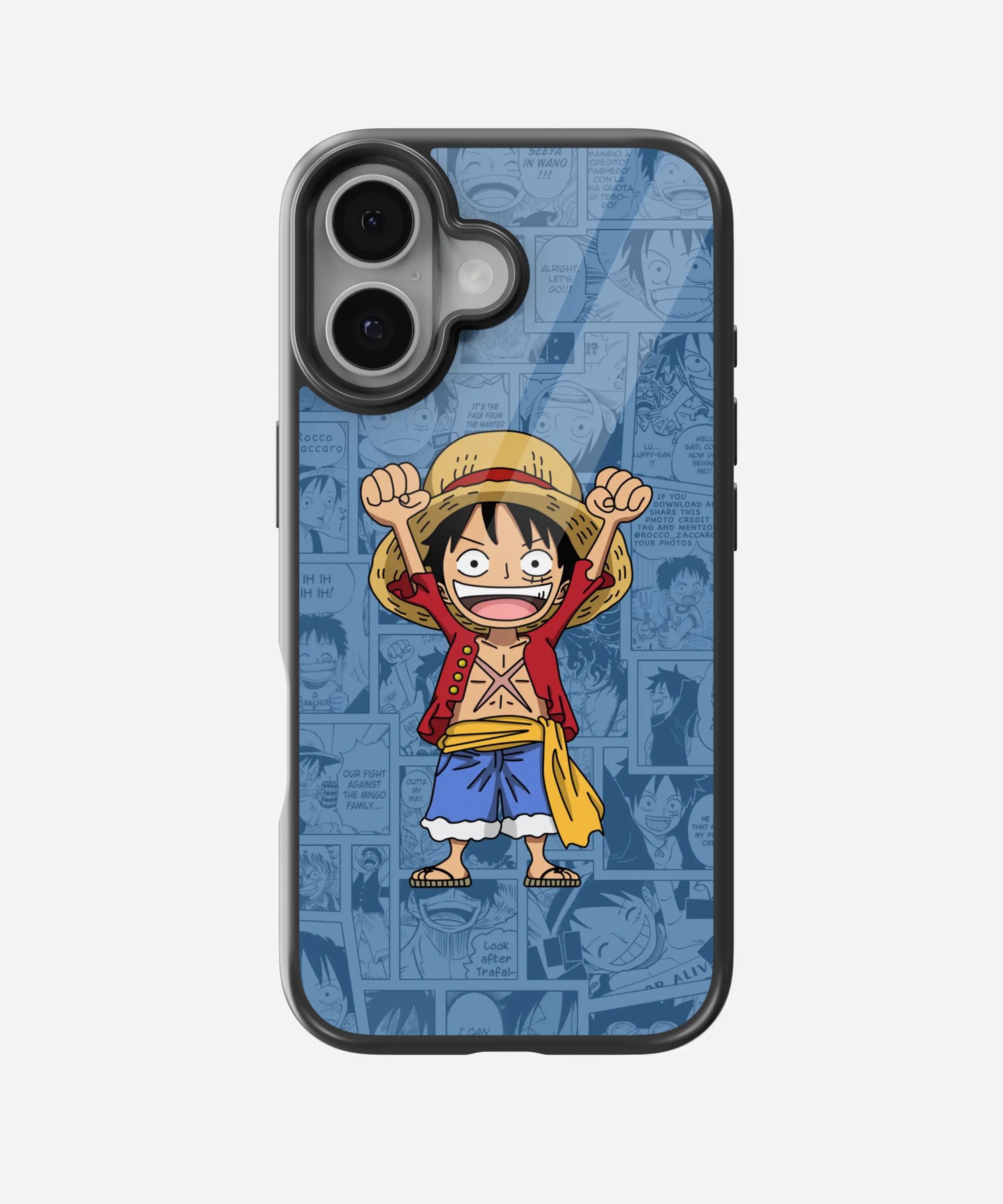 Luffy Art Glass Phone Case