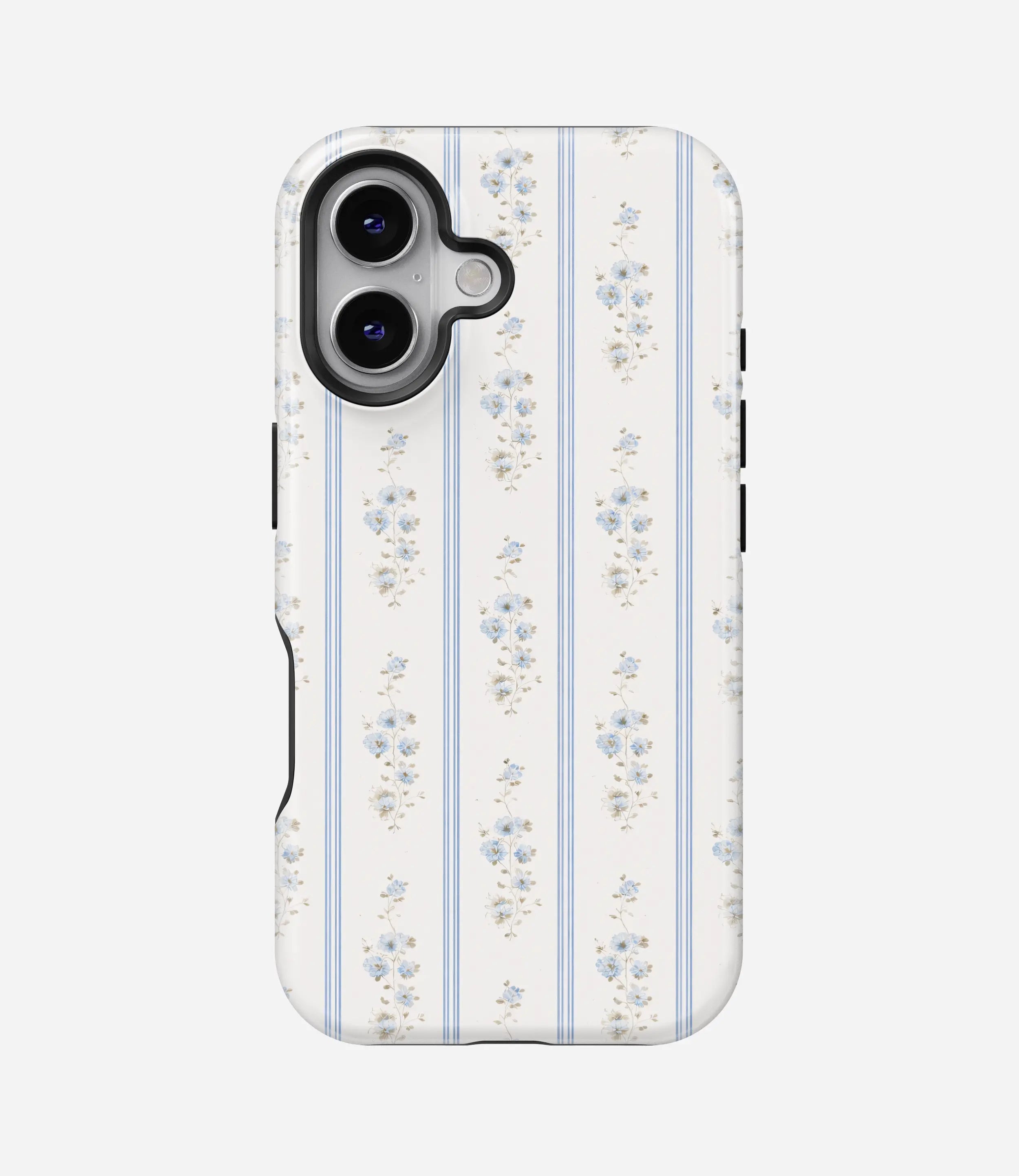 Blue Cottage Stripes Glossy Armoured Case