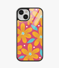 Load image into Gallery viewer, Yellow on Pink Floral Glass Case