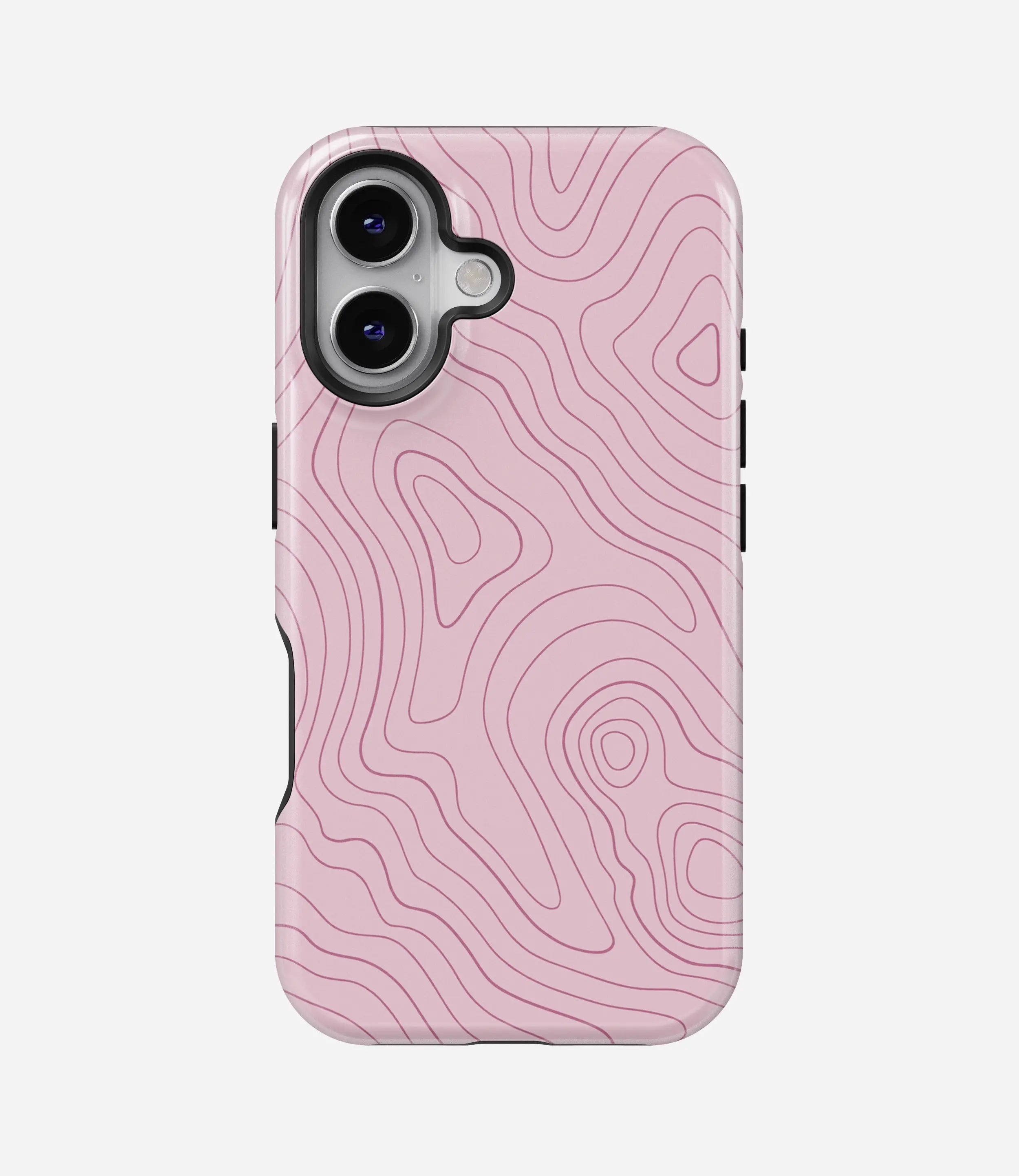 Blush Topo Lines Glossy Armoured Case