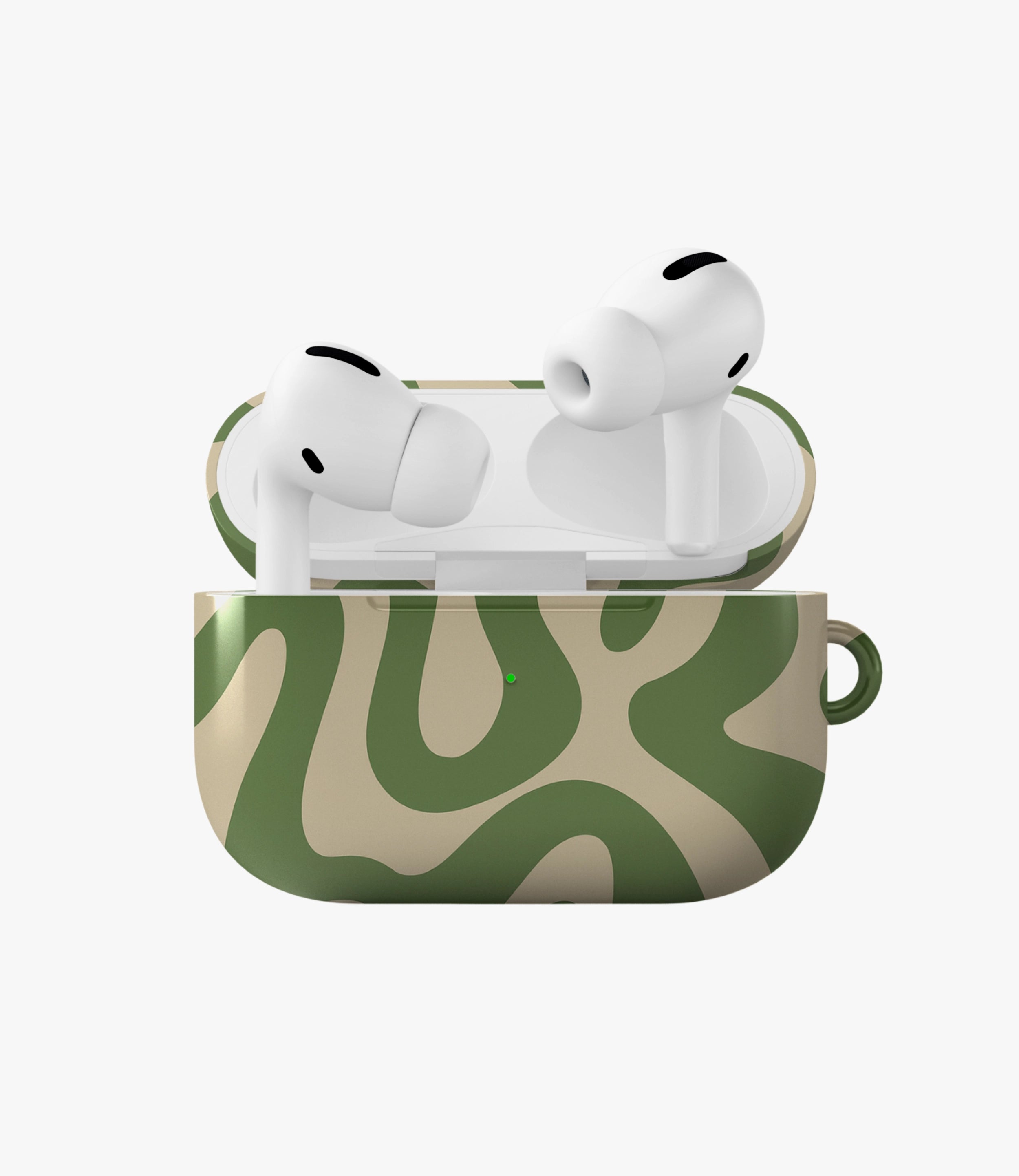 Green Mirage Glossy Airpod Case