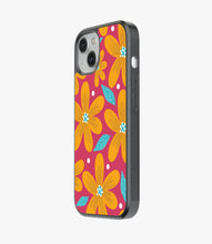 Load image into Gallery viewer, Yellow on Pink Floral Glass Case
