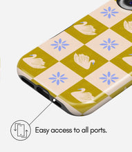 Load image into Gallery viewer, Olive Swan Tile Glossy Armoured Case