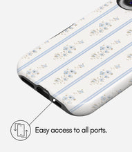 Load image into Gallery viewer, Blue Cottage Stripes Glossy Armoured Case