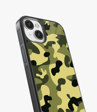 Load image into Gallery viewer, Green Black Camo Glass Case
