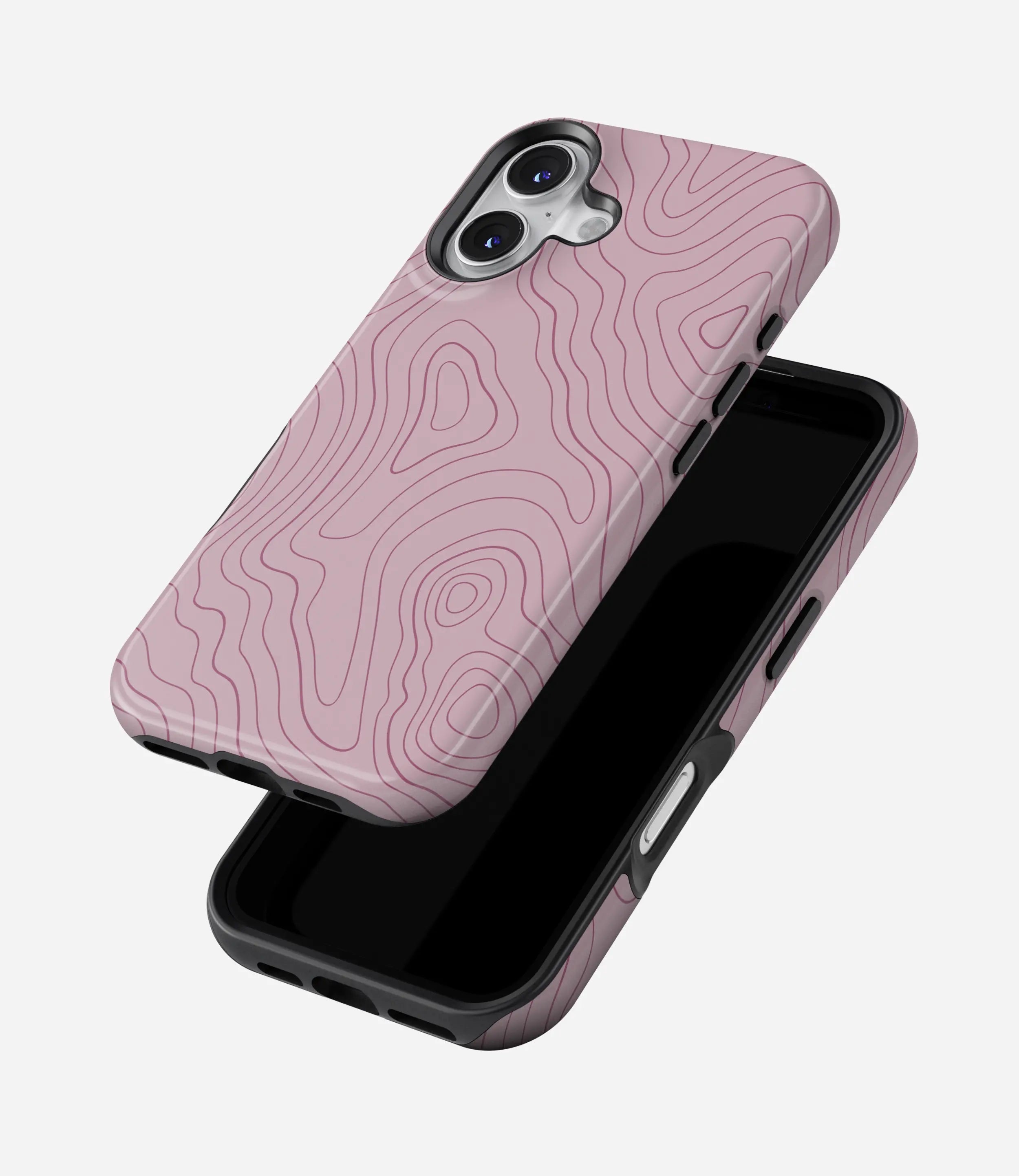 Blush Topo Lines Glossy Armoured Case