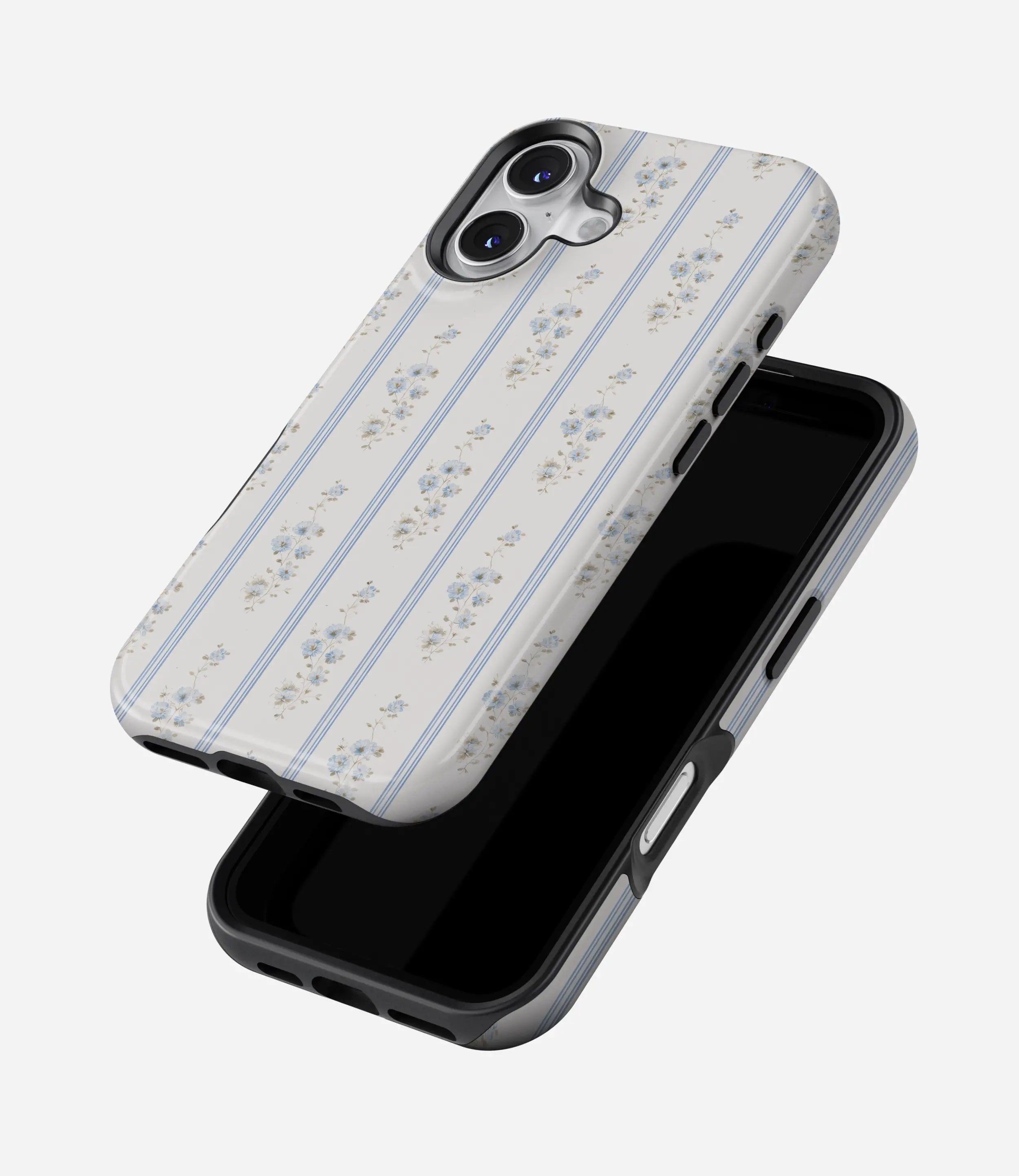 Blue Cottage Stripes Glossy Armoured Case