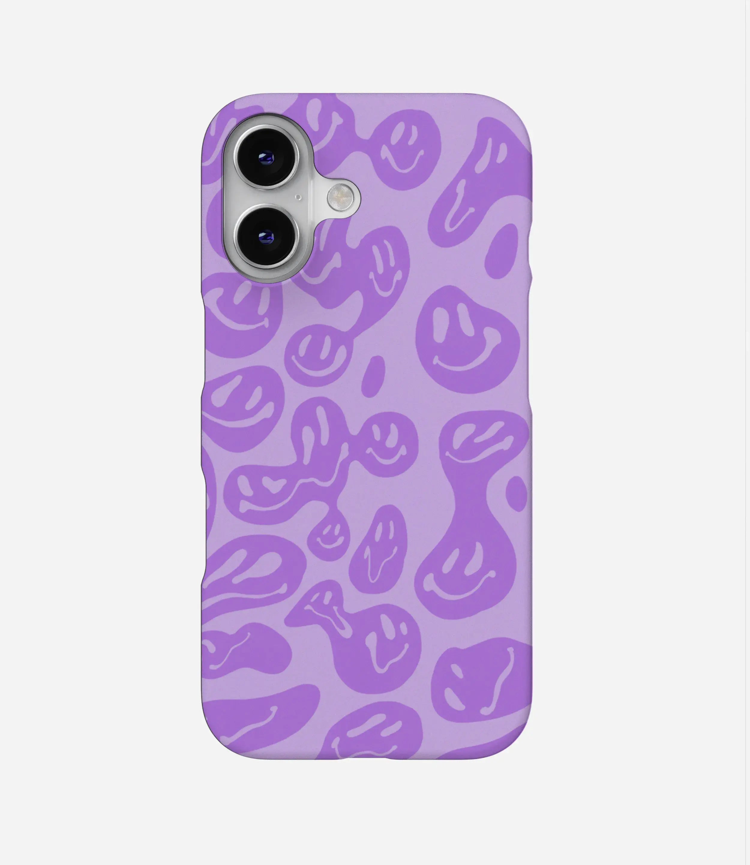 Y2K Pastel Purple Dripping Smiley Phone Case