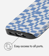 Load image into Gallery viewer, Powder Blue Plaid Glossy Armoured Case