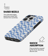 Load image into Gallery viewer, Powder Blue Plaid Glossy Armoured Case