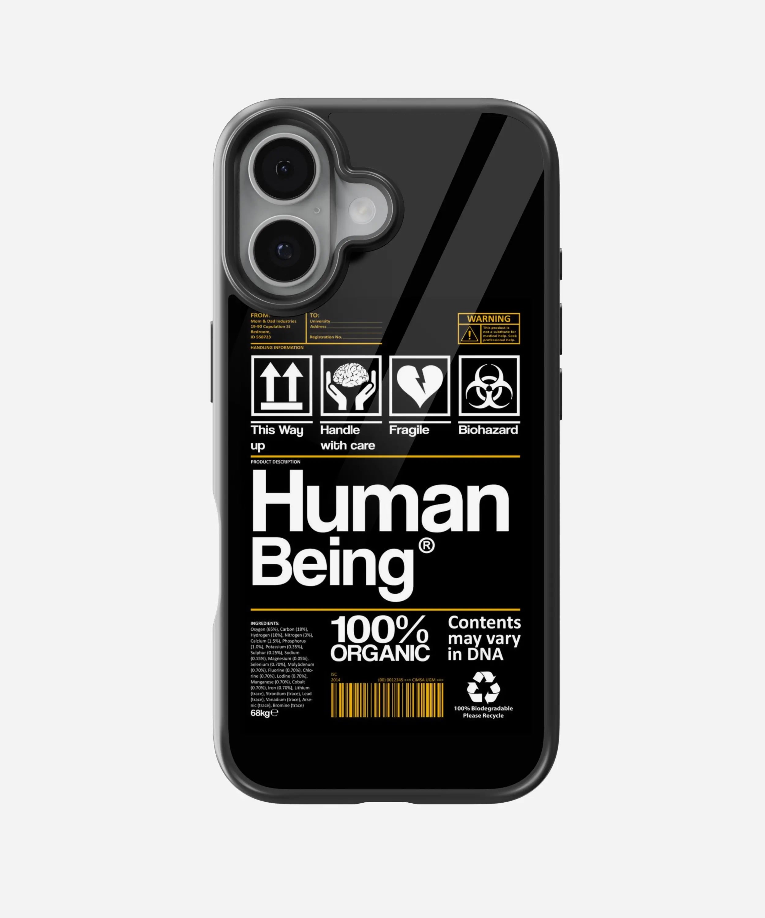 Organic Human Being Glass Phone Case
