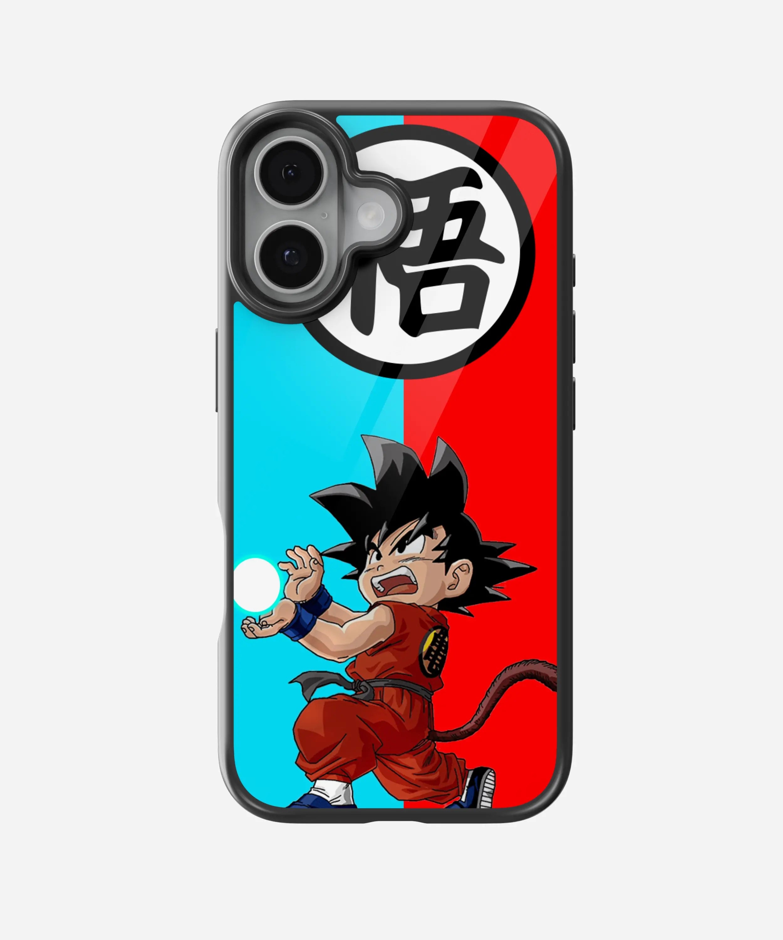 Red/Blue Cartoon Glass Phone Case