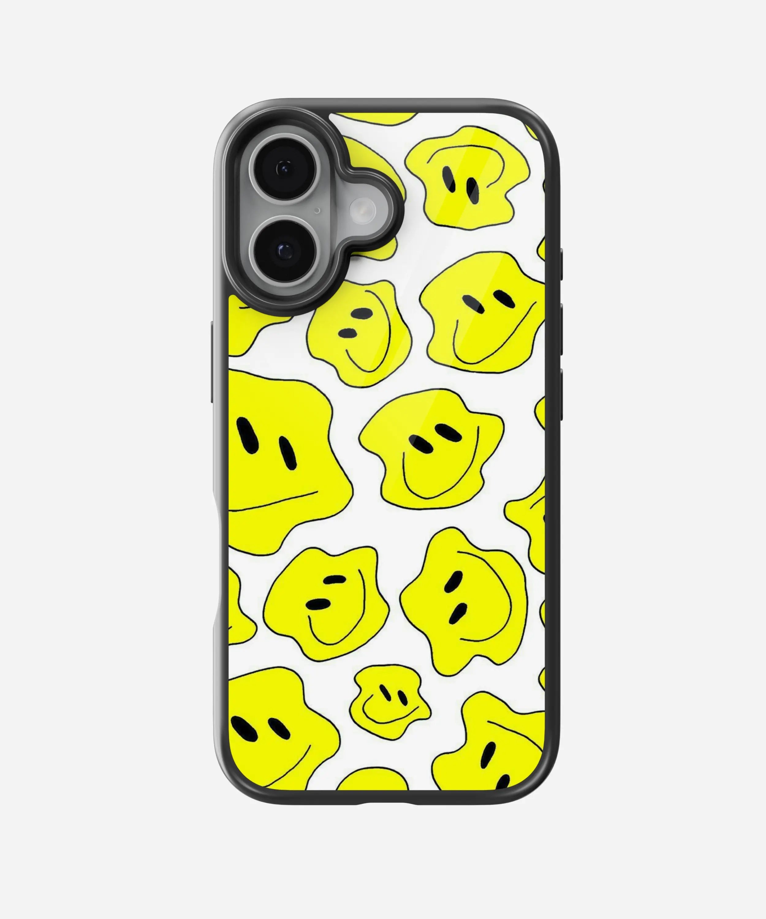 Yellow Dripping Smiley Glass Case