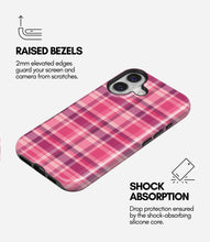 Load image into Gallery viewer, Pink Plaid Harmony Glossy Armoured Case