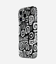 Load image into Gallery viewer, Black & White Pattern Glossy Hard Case