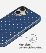 Load image into Gallery viewer, Dot Navy Glossy Armoured Case