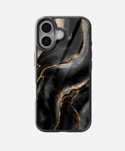 Load image into Gallery viewer, Black Golden Marble Glass Case