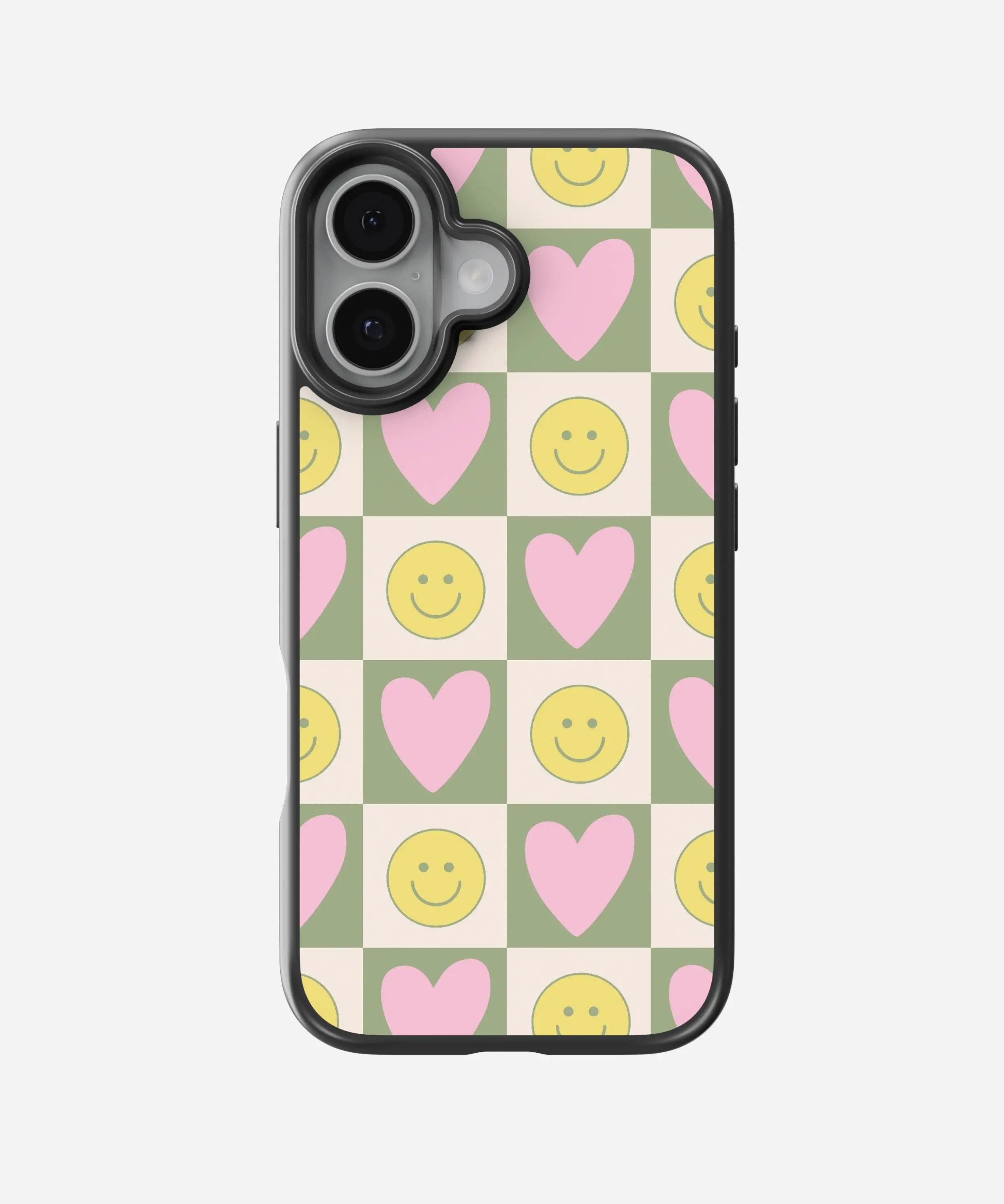 Hearts and Squares Hybrid Phone Case