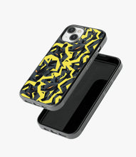 Load image into Gallery viewer, Black Yellow Camo Glass Case