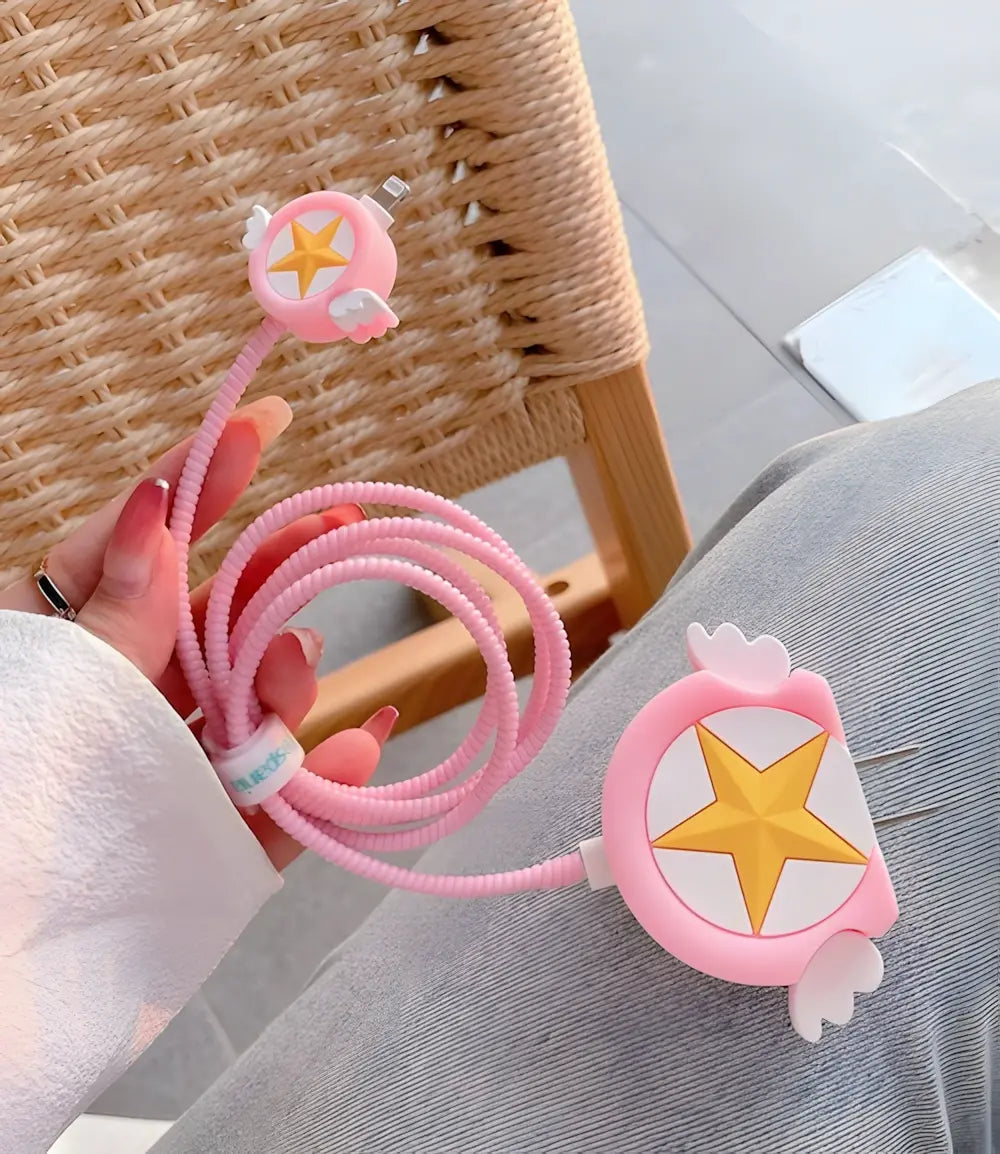 Anime Kawaii Star Charger Case & Cable Protector (18W/20W)