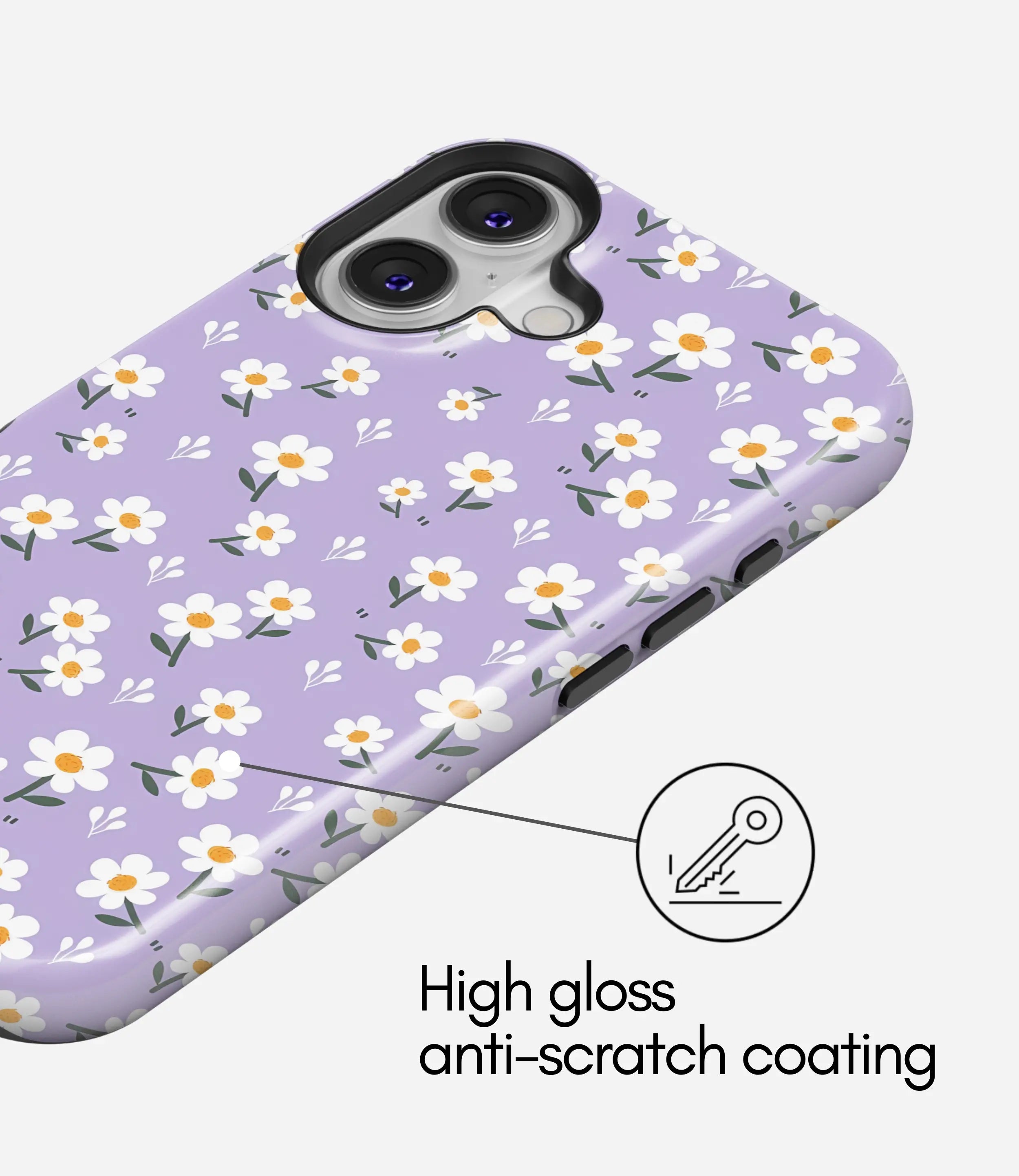 Lavender Daisy Bloom Glossy Armoured Case