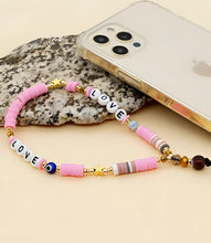 Load image into Gallery viewer, Cute Love - Evil Eye Beaded Phone Charm