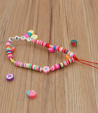 Load image into Gallery viewer, Multicolor Love Beaded Phone Charm