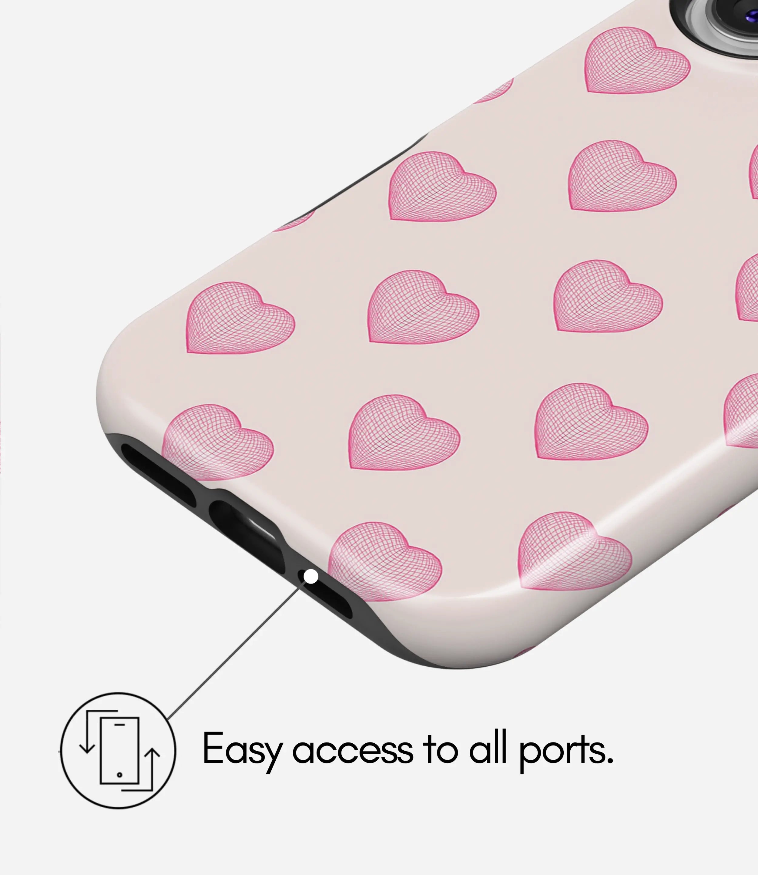 Heart Grid Glossy Armoured Case