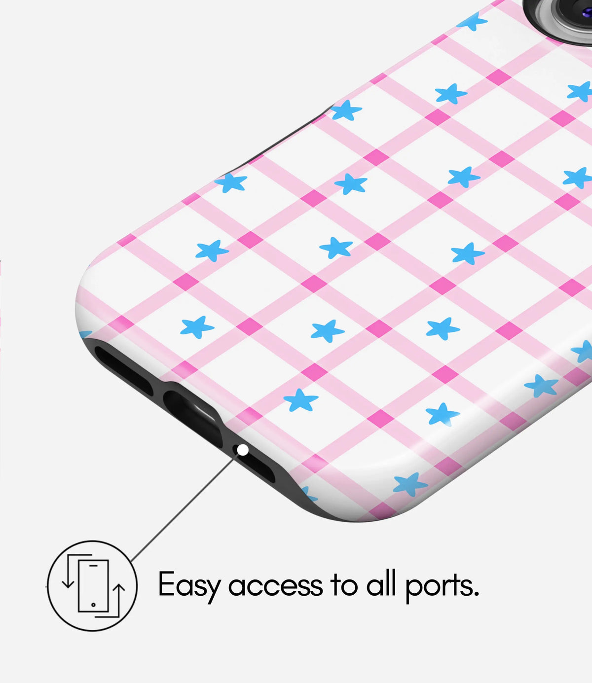 Pink Star Picnic Glossy Armoured Case