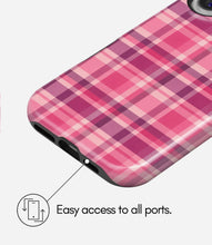 Load image into Gallery viewer, Pink Plaid Harmony Glossy Armoured Case