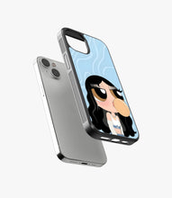 Load image into Gallery viewer, Boss Babe Blue Glass Phone Case