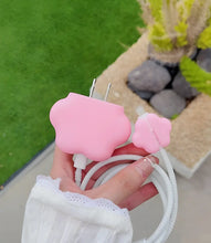Load image into Gallery viewer, Pink Paw Charger Case & Cable Protector (18W/20W)