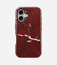 Load image into Gallery viewer, Crimson Marble Vein Glossy Armoured Case