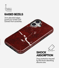 Load image into Gallery viewer, Crimson Marble Vein Glossy Armoured Case